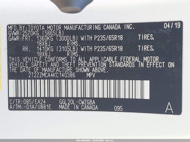 2019 LEXUS RX 350 2T2ZZMCA4KC140386 Photo 8