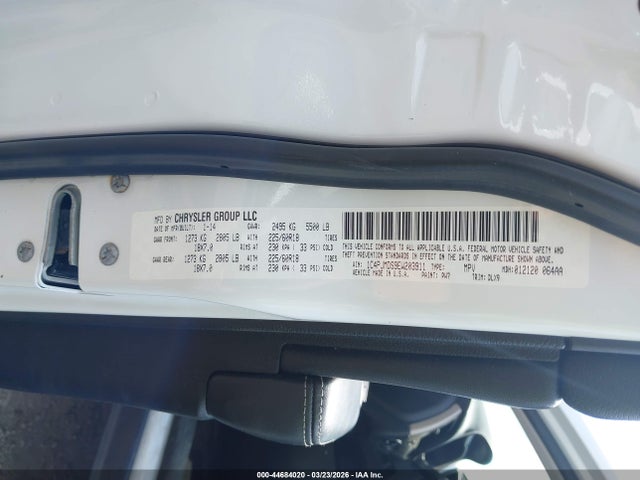 44684020 :رقم المزاد ، 1C4PJMDS9EW203911 vin ، 2014 Jeep Cherokee Limited مزاد بيع