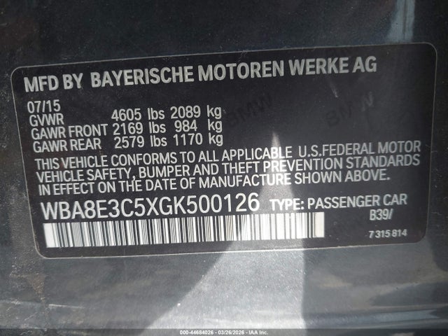 2016 BMW 328I WBA8E3C5XGK500126 Photo 8