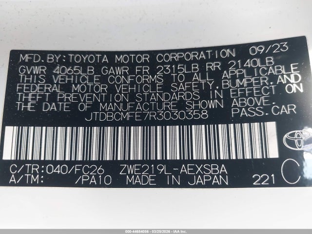 2024 TOYOTA COROLLA JTDBCMFE7R3030358 Photo 8
