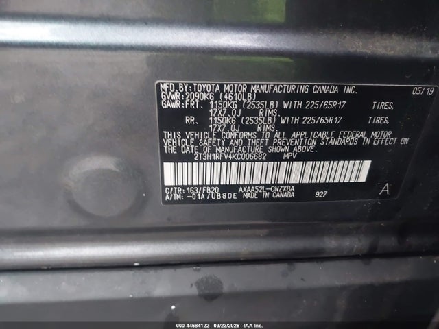 Toyota RAV4 LE 2019 2T3H1RFV4KC006682 Image 9