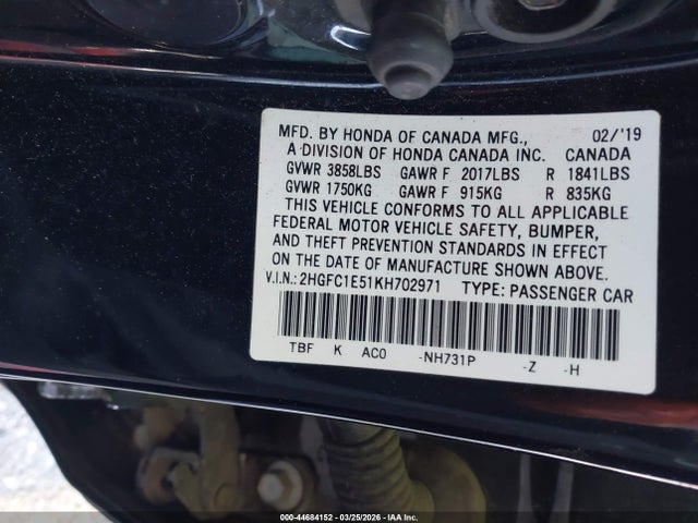 Honda CIVIC SI 2019 2HGFC1E51KH702971 Image 9