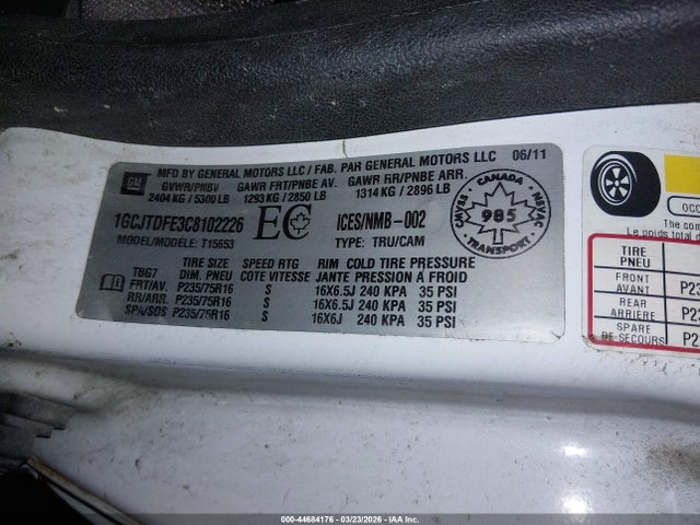 2012 CHEVROLET COLORADO 1GCJTDFE3C8102226 Photo 8