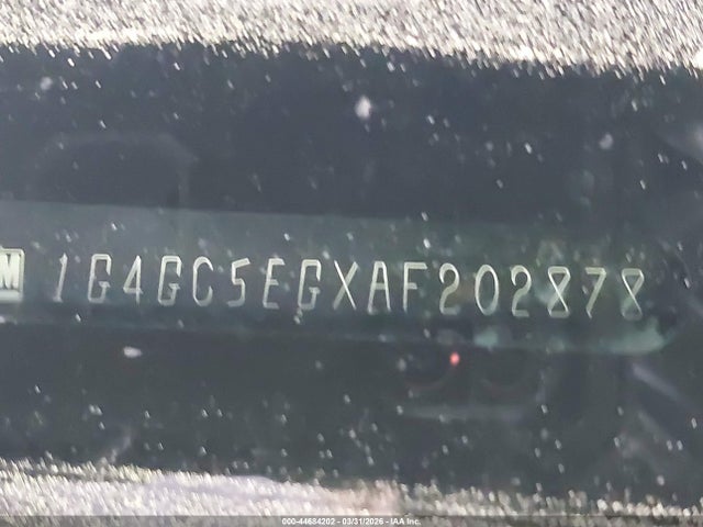 44684202 :رقم المزاد ، 1G4GC5EGXAF202878 vin ، 2010 Buick Lacrosse Cxl مزاد بيع