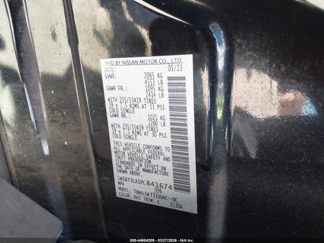 Aukcja sprzedaży 2023 Nissan Rogue Sl Fwd, vin: 5N1BT3CA1PC841674, numer aukcji: 44684209