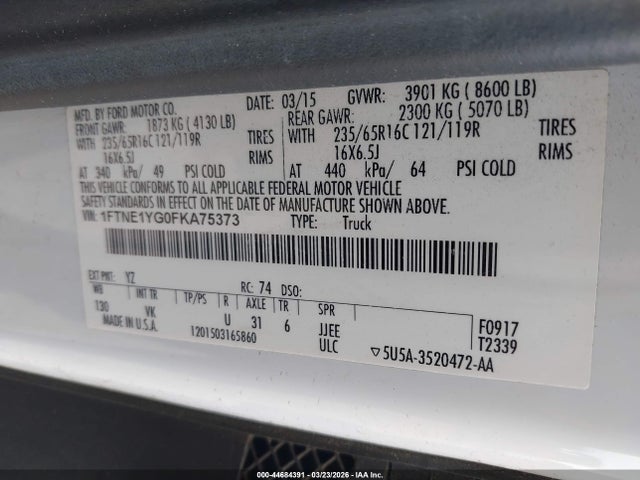 1FTNE1YG0FKA75373 Ford Transit-150