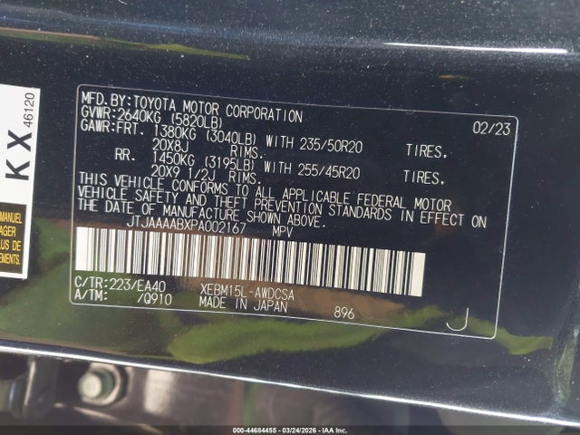 JTJAAAABXPA002167 Lexus Rz 450e Premium