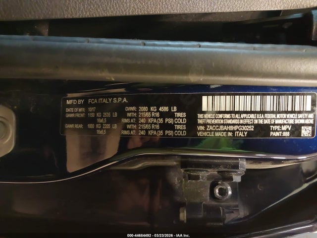 2017 JEEP RENEGADE ZACCJBAH8HPG30252 Photo 8