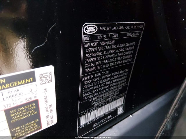 2018 LAND ROVER RANGE ROVER SPORT SALWR2RV1JA196755 Photo 8