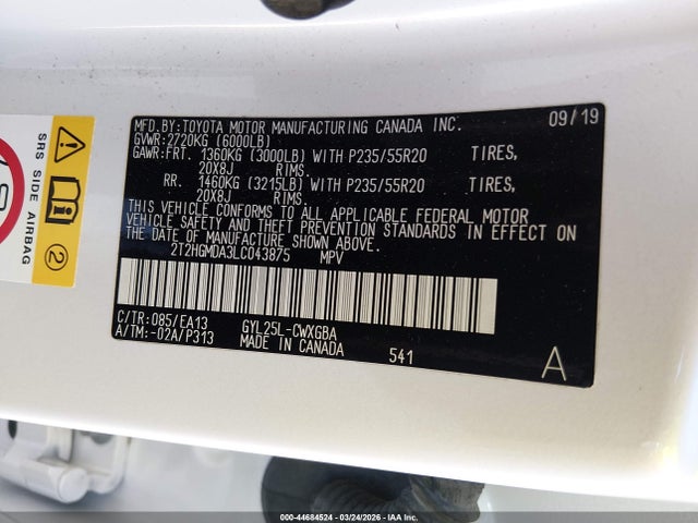 2020 LEXUS RX 450H 2T2HGMDA3LC043875 Photo 8