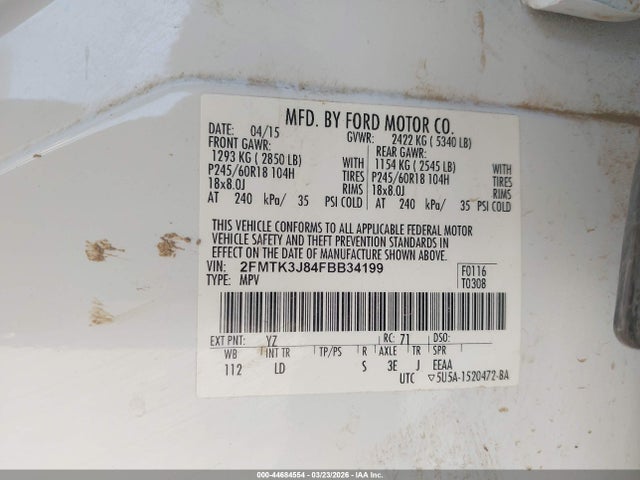 2015 FORD EDGE 2FMTK3J84FBB34199 Photo 8