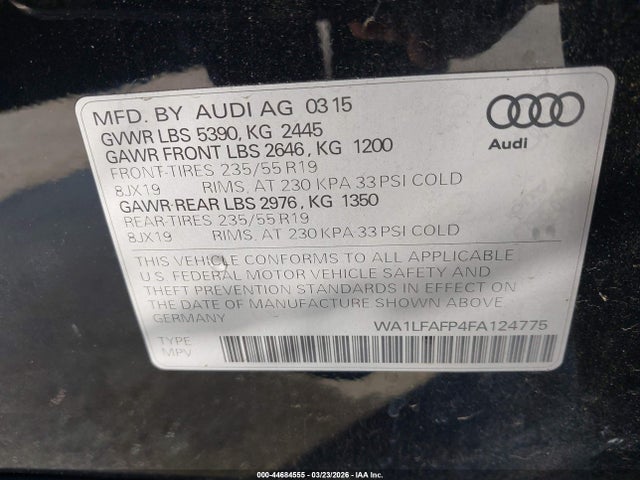 2015 AUDI Q5 WA1LFAFP4FA124775 Photo 8