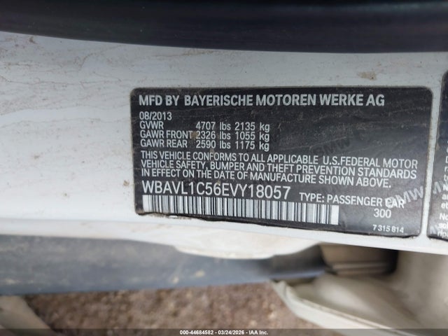 44684582 :رقم المزاد ، WBAVL1C56EVY18057 vin ، 2014 Bmw X1 Xdrive28i مزاد بيع