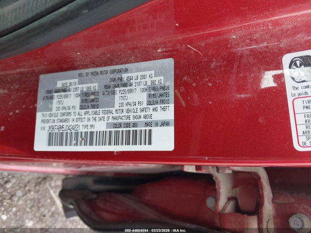 Aukcja sprzedaży 2018 Mazda Cx-5 Sport, vin: JM3KFABM5J0424831, numer aukcji: 44684594