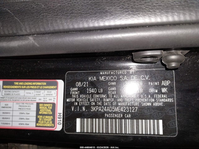 2021 KIA RIO 3KPA24AD5ME423127 Photo 8