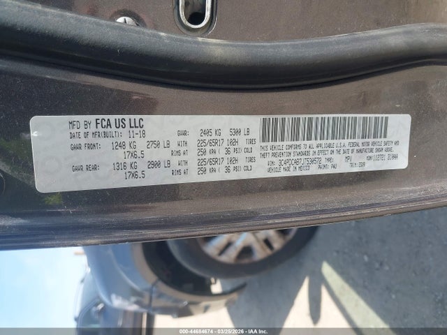 Продажа на аукционе авто 2018 Dodge Journey Se, vin: 3C4PDCAB7JT530572, номер лота: 44684674