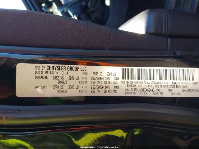 2014 DODGE DURANGO 1C4RDJAG4EC468445 Photo 8