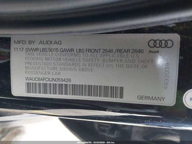 2018 AUDI A6 WAUC8AFCXJN059426 Photo 8