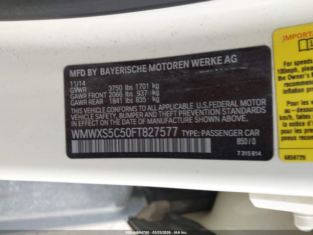 2015 MINI HARDTOP WMWXS5C50FT827577 Photo 8