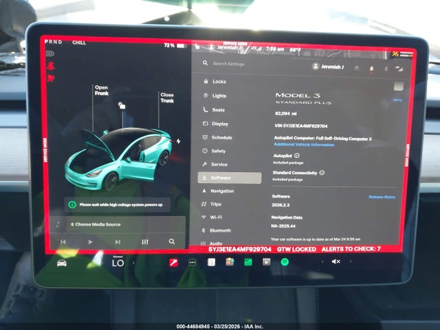Продаж на аукціоні авто 2021 Tesla Model 3 Standard Range Plus Rear-wheel Drive, vin: 5YJ3E1EA4MF929704, номер лоту: 44684945