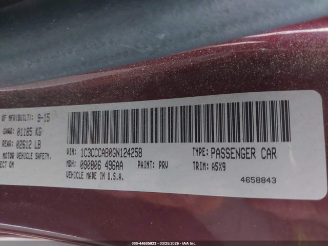 2016 CHRYSLER 200 1C3CCCAB0GN124258 Photo 8