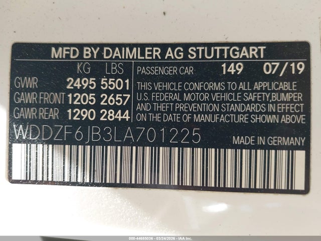 2020 MERCEDES-BENZ E 450 WDDZF6JB3LA701225 Photo 8