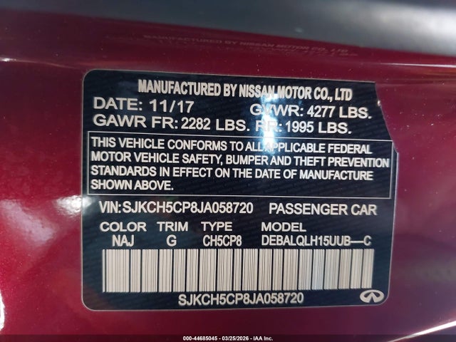 2018 INFINITI QX30 SJKCH5CP8JA058720 Photo 8