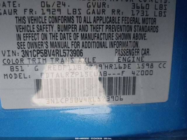 Nissan Kicks S Xtronic Cvt 2024 3N1CP5BV4RL573906 Image 9