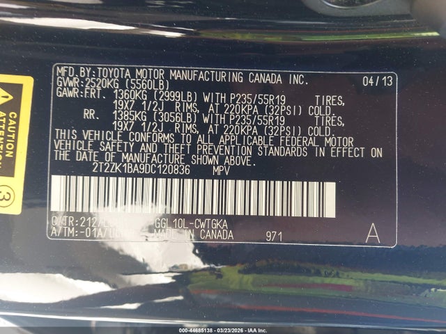 2013 LEXUS RX 350 2T2ZK1BA9DC120836 Photo 8