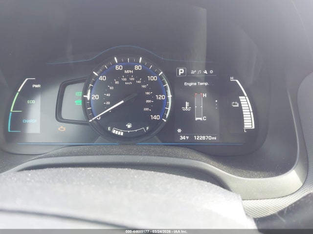 44685177 :رقم المزاد ، KMHC65LC0HU030078 vin ، 2017 Hyundai Ioniq Hybrid Blue مزاد بيع