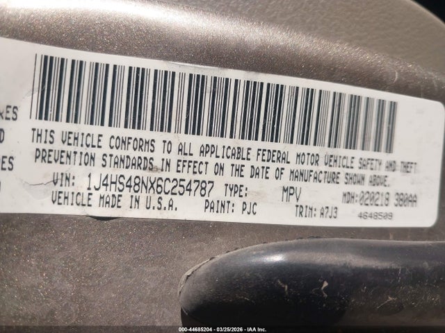 2006 JEEP GRAND CHEROKEE 1J4HS48NX6C254787 Photo 8