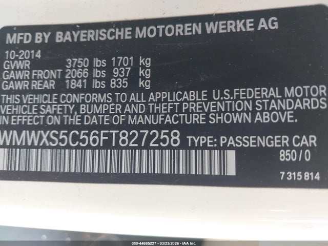 2015 MINI HARDTOP WMWXS5C56FT827258 Photo 8