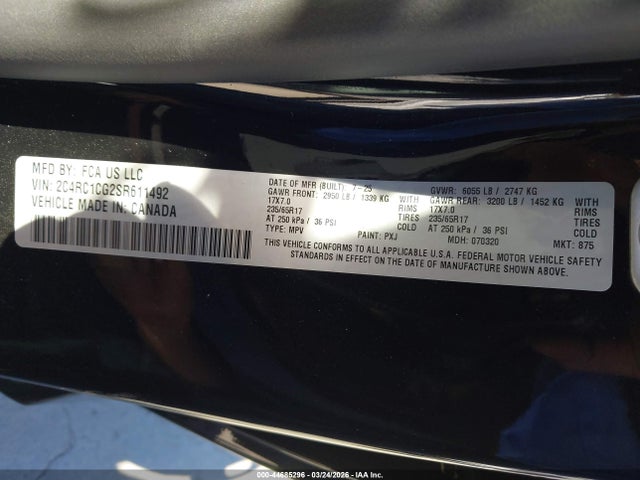 2C4RC1CG2SR611492 Chrysler Voyager Lx
