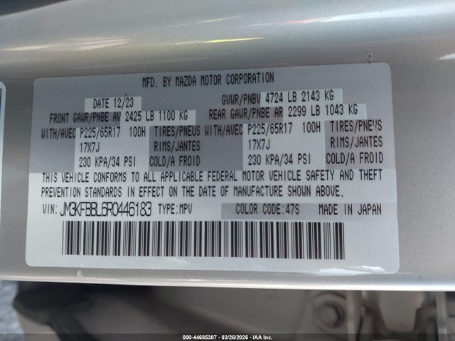 JM3KFBBL6R0446183 Mazda Cx-5 2.5 S Select