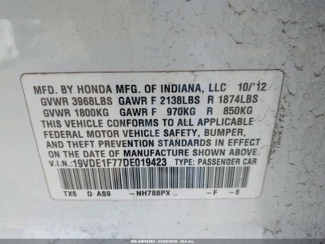 2013 ACURA ILX 19VDE1F77DE019423 Photo 8