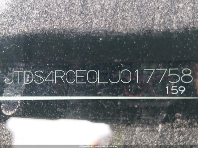 JTDS4RCE0LJ017758 Toyota COROLLA SE