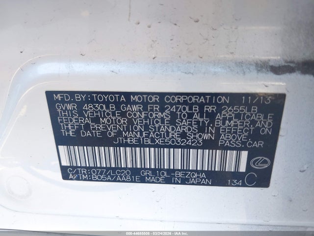 JTHBE1BLXE5032423 Lexus GS 350