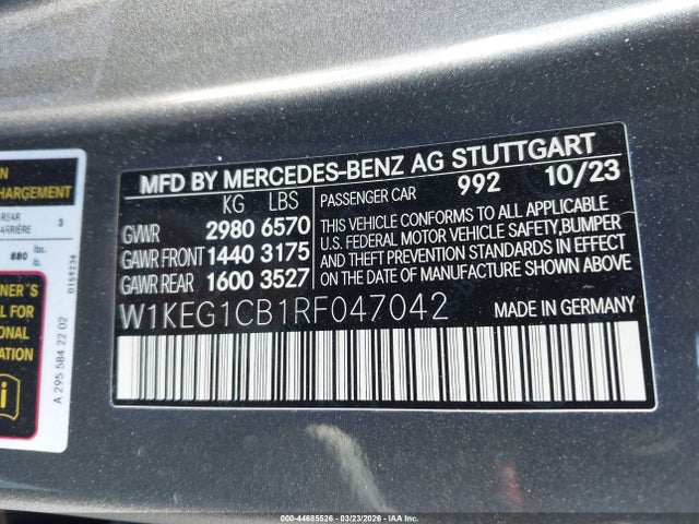 W1KEG1CB1RF047042 Mercedes-Benz Eqe 350 4matic