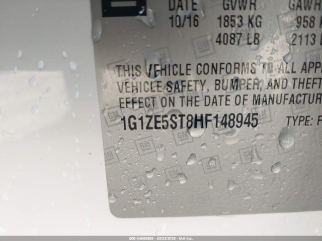 1G1ZE5ST8HF148945 Chevrolet MALIBU 1LT