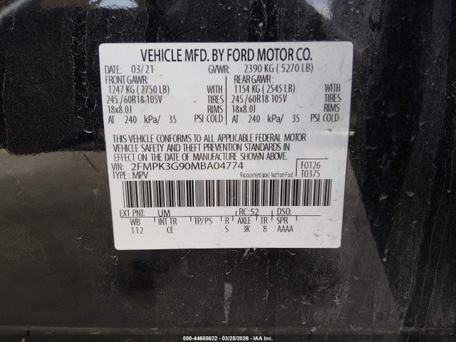 2021 FORD EDGE 2FMPK3G90MBA04774 Photo 8