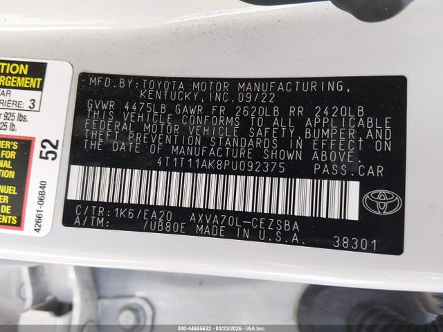 Toyota CAMRY SE 2023 4T1T11AK8PU092375 Image 18