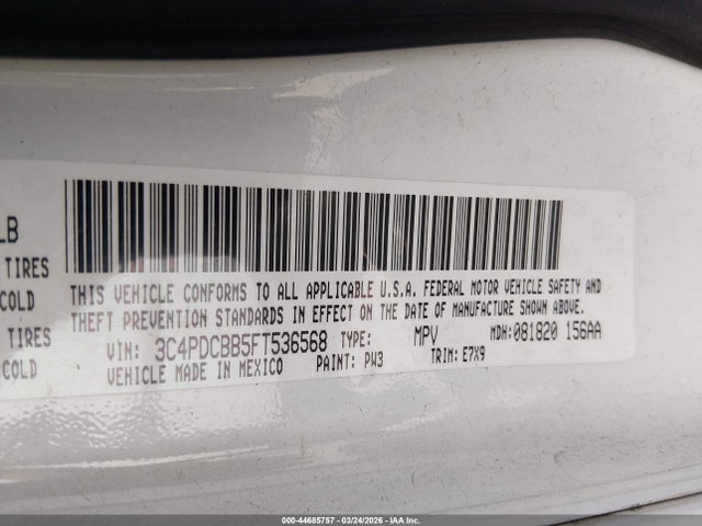 Dodge Journey Sxt 2015 3C4PDCBB5FT536568 Image 9