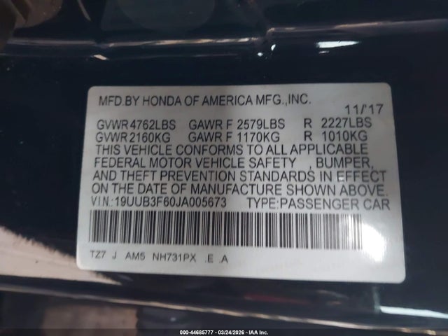2018 ACURA TLX 19UUB3F60JA005673 Photo 8