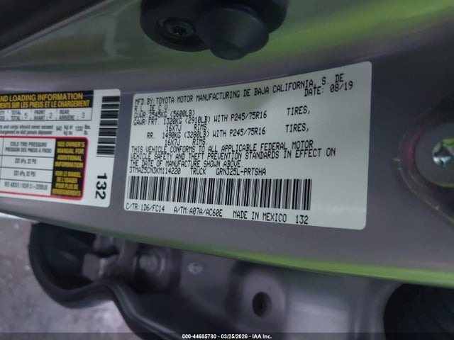 3TMAZ5CN3KM114220 Toyota Tacoma Sr5 V6