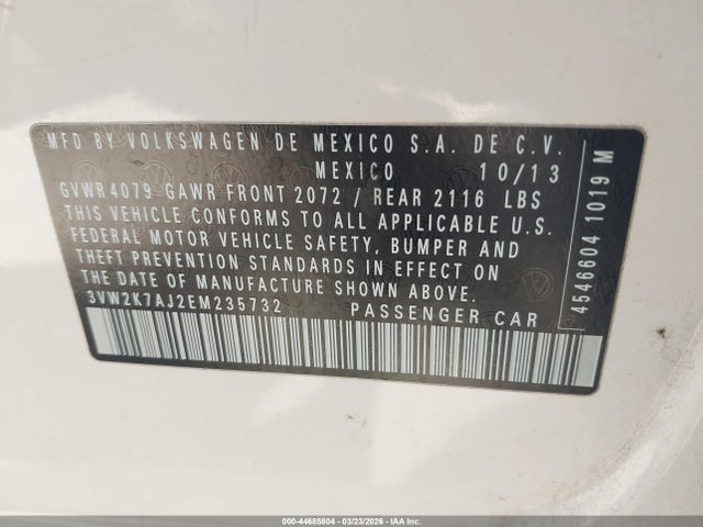2014 VOLKSWAGEN JETTA 3VW2K7AJ2EM235732 Photo 8
