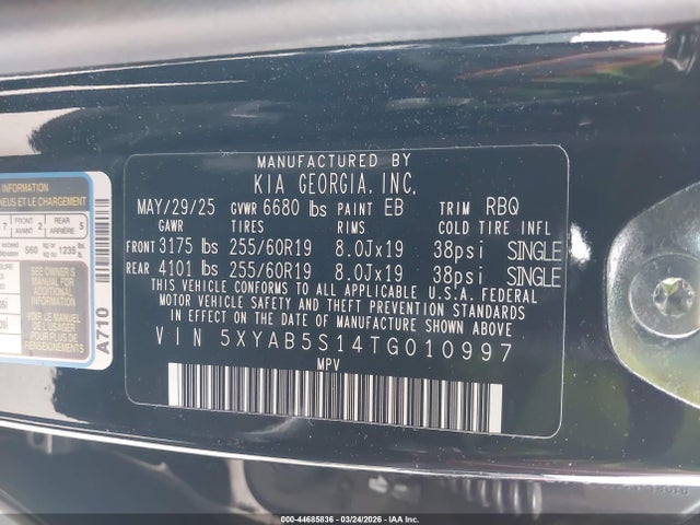 KIA Ev9 Light Long Range 2026 5XYAB5S14TG010997 Image 9