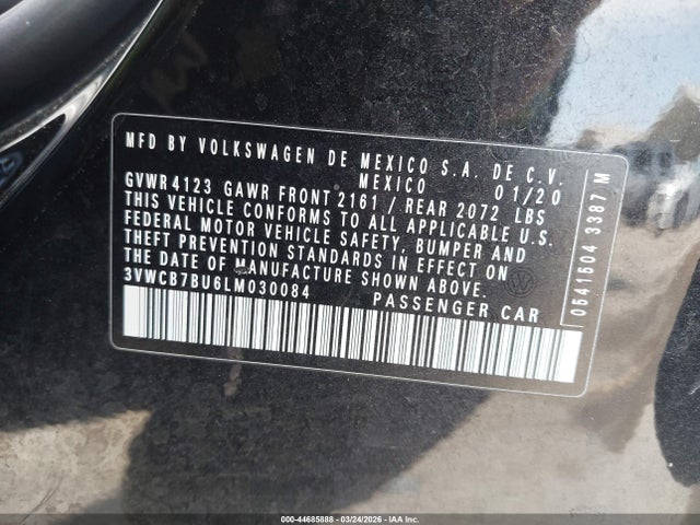 3VWCB7BU6LM030084 Volkswagen Jetta 1.4t R-line/1.4t S/1.4t Se