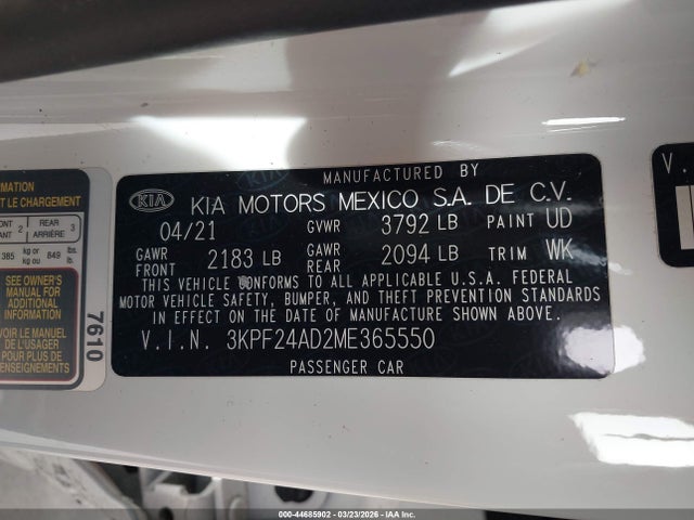 KIA Forte Lxs 2021 3KPF24AD2ME365550 Image 9