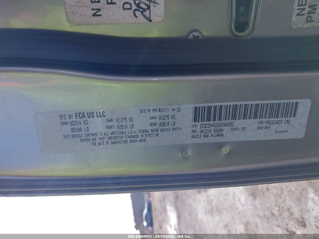 Продаж на аукціоні авто 2016 Dodge Charger Sxt, vin: 2C3CDXHG2GH246392, номер лоту: 44685911