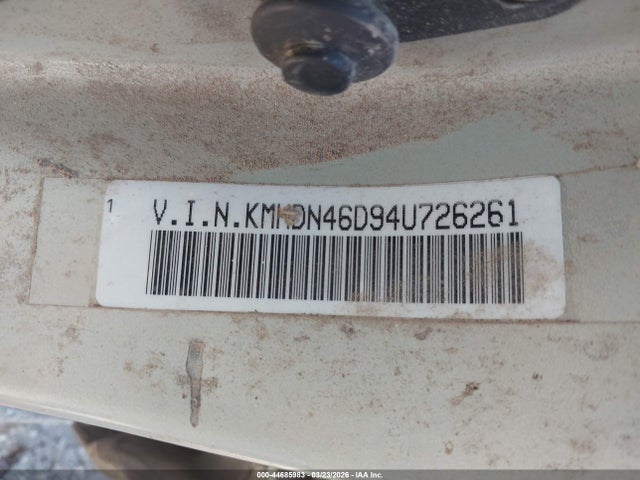 44685983 :رقم المزاد ، KMHDN46D94U726261 vin ، 2004 Hyundai Elantra Gls/gt مزاد بيع